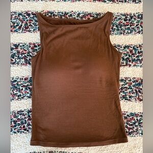 Klassy Network Brown Tank Top